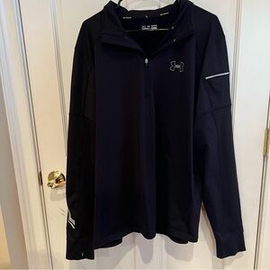 Mens UNDER ARMOUR RUN Size 2XL STORM 1/4 Zip Jacket Black